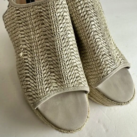 Steven Steve Madden Courage Espadrille Sandals Women’s 9.5‎ Peep Open Toe Taupe