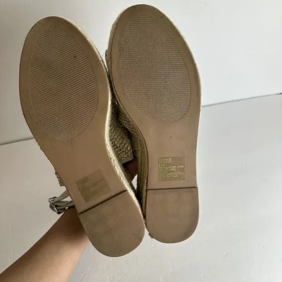 Steven Steve Madden Courage Espadrille Sandals Women’s 9.5‎ Peep Open Toe Taupe