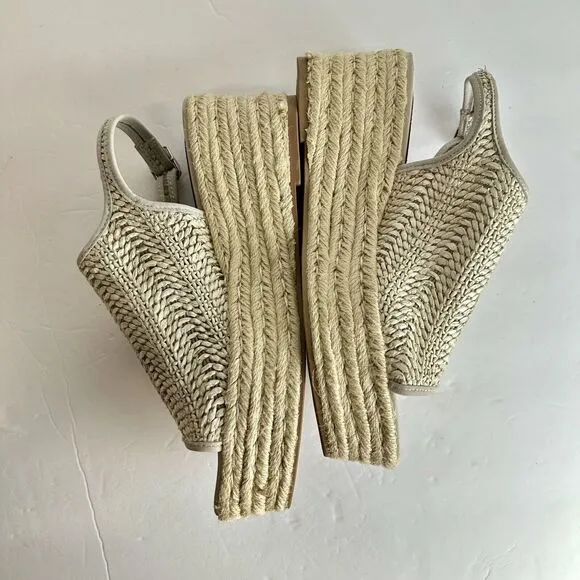 Steven Steve Madden Courage Espadrille Sandals Women’s 9.5‎ Peep Open Toe Taupe