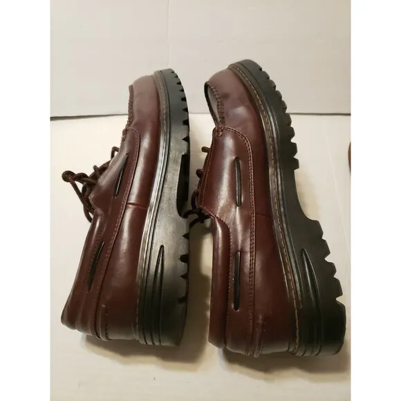 Street State Men's Dark Brown Dress Shoes Lace-Up Oxfords Size 13w