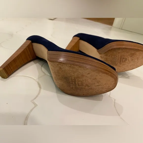 Stuart Weitzman 11M suede platform peep toe pumps - worn once!!!