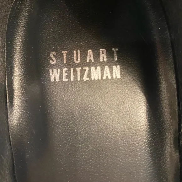 Stuart Weitzman 11M suede platform peep toe pumps - worn once!!!