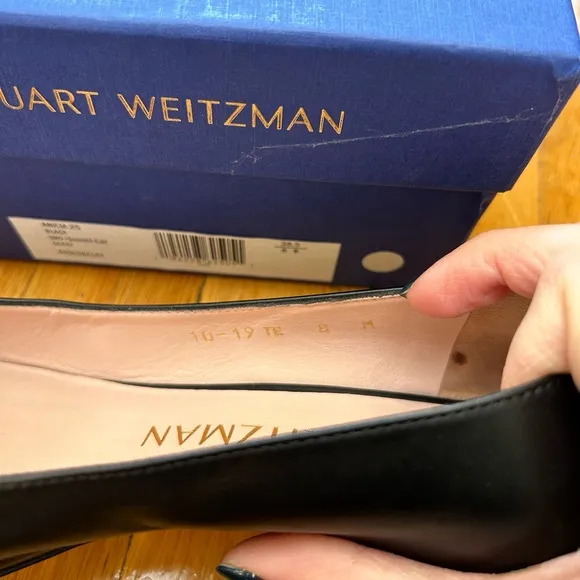 Stuart Weitzman Anicia 25 black leather shoes size 8