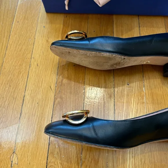 Stuart Weitzman Anicia 25 black leather shoes size 8