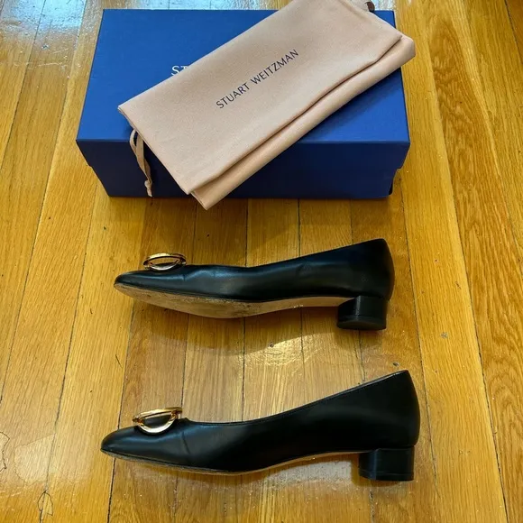 Stuart Weitzman Anicia 25 black leather shoes size 8