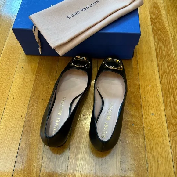 Stuart Weitzman Anicia 25 black leather shoes size 8