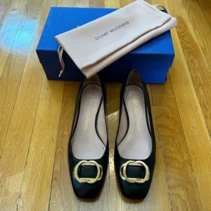 Stuart Weitzman Anicia 25 black leather shoes size 8