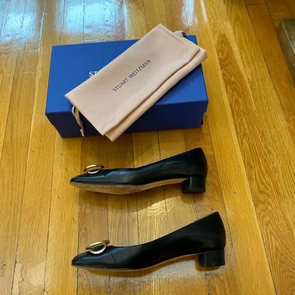 Stuart Weitzman Anicia 25 black leather shoes size 8