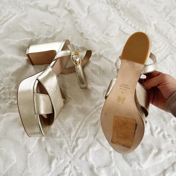 Stuart Weitzman Carmen Platform Sandals Size 6