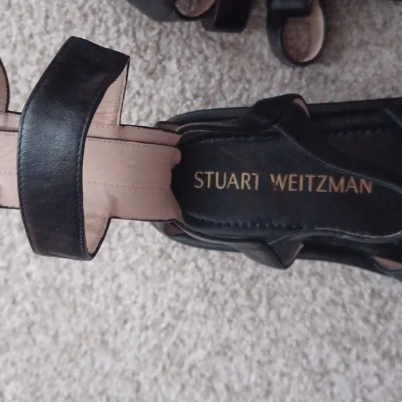 Stuart weitzman gala lift lug platform gladiador sandals