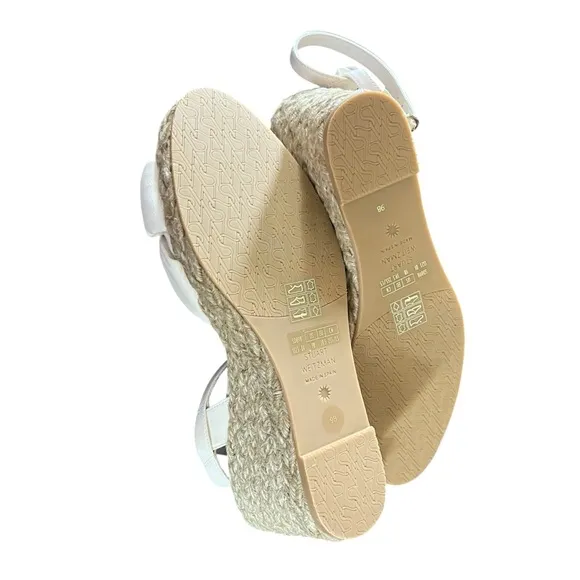 Stuart Weitzman Leather Playa Espadrille  Wedge Knotted Vamp NEW Size 9