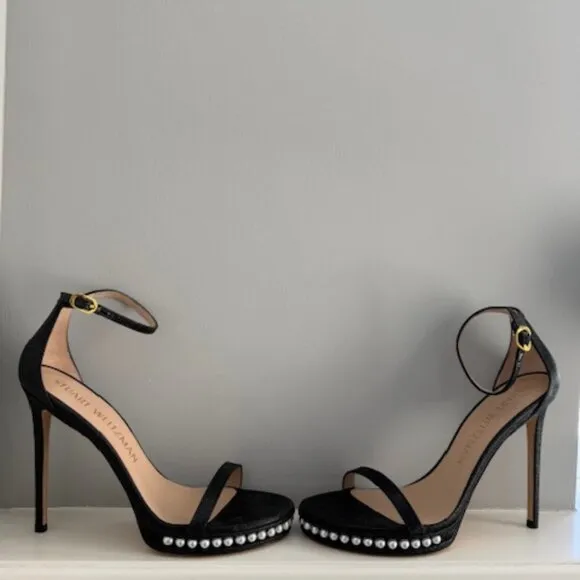 Stuart Weitzman nudistdisco heels new no box
