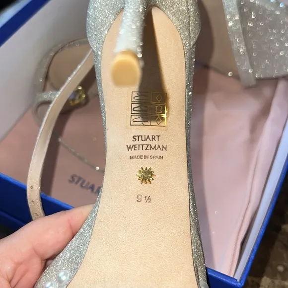 Stuart Weitzman Nudistdisco Pearl Platform Sandals