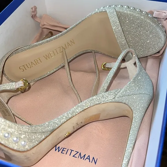 Stuart Weitzman Nudistdisco Pearl Platform Sandals