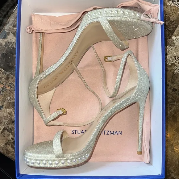 Stuart Weitzman Nudistdisco Pearl Platform Sandals