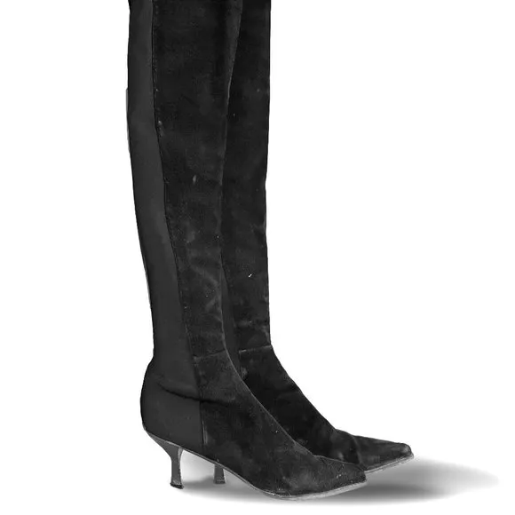 Stuart Weitzman over the knee Boots, it’s a 2 inch heel.