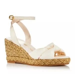 Stuart Weitzman Playa Knotted Espadrille Wedge Sandals Size 9.5