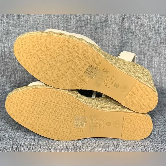 Stuart Weitzman Playa Knotted Espadrille Wedge Sandals Size 9.5