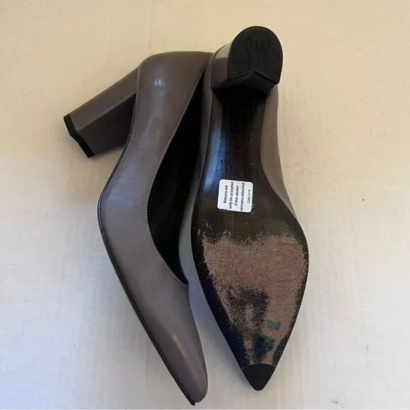 Stuart Weitzman Taupe Block Heel size 9 N