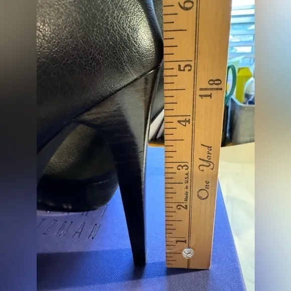 Stuart Weitzman Wantit platform Black Ankle Boots - Size 9