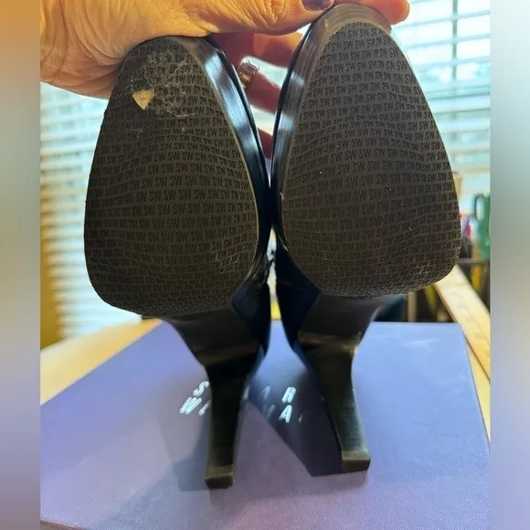 Stuart Weitzman Wantit platform Black Ankle Boots - Size 9