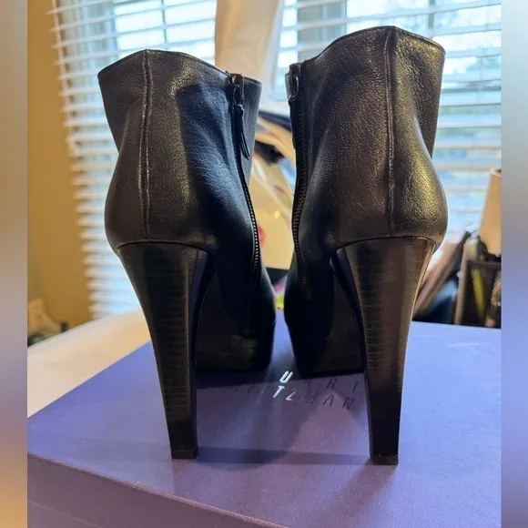 Stuart Weitzman Wantit platform Black Ankle Boots - Size 9