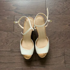 Stuart Weitzman White Platform Sandals