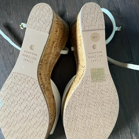 Stuart Weitzman White Platform Sandals