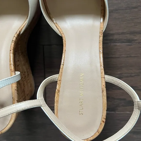 Stuart Weitzman White Platform Sandals
