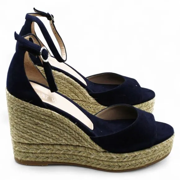 Stuart Weitzman Women S Nudistcurve Platform Wedge Espadrille Sandals