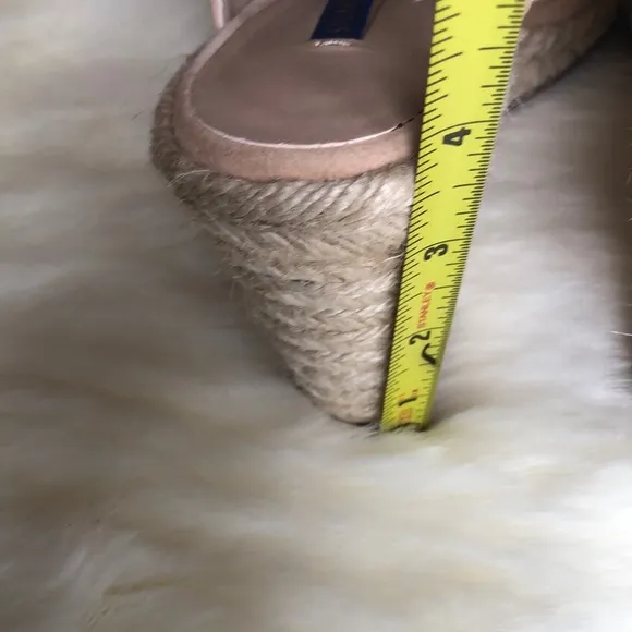 Stuart Weitzman Women's Tan Espadrille Wedge Sandal