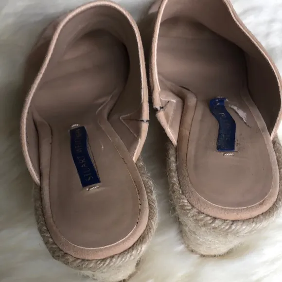 Stuart Weitzman Women's Tan Espadrille Wedge Sandal