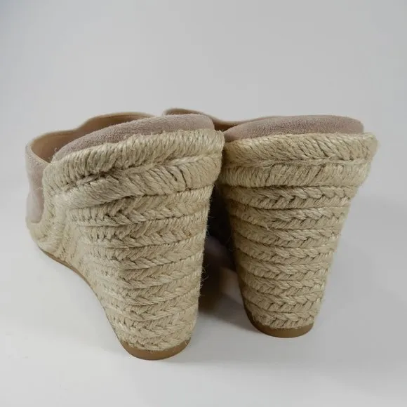 Stuart Weitzman Wonda Espadrille Wedge Mule SANDALS Size 6.5 Dolce Suede NEW