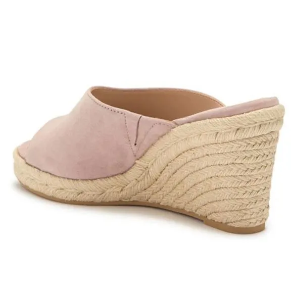 Stuart Weitzman Wonda Espadrille Wedge Mule SANDALS Size 6.5 Dolce Suede NEW
