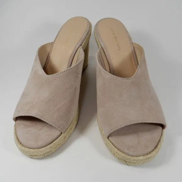 Stuart Weitzman Wonda Espadrille Wedge Mule SANDALS Size 6.5 Dolce Suede NEW