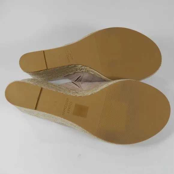 Stuart Weitzman Wonda Espadrille Wedge Mule SANDALS Size 6.5 Dolce Suede NEW
