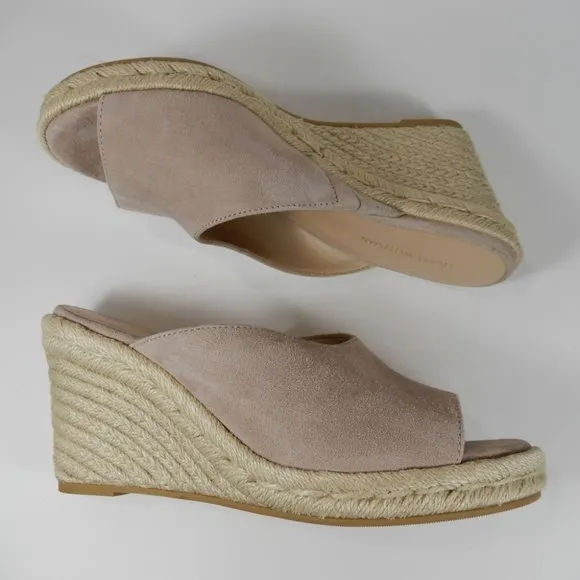 Stuart Weitzman Wonda Espadrille Wedge Mule SANDALS Size 6.5 Dolce Suede NEW
