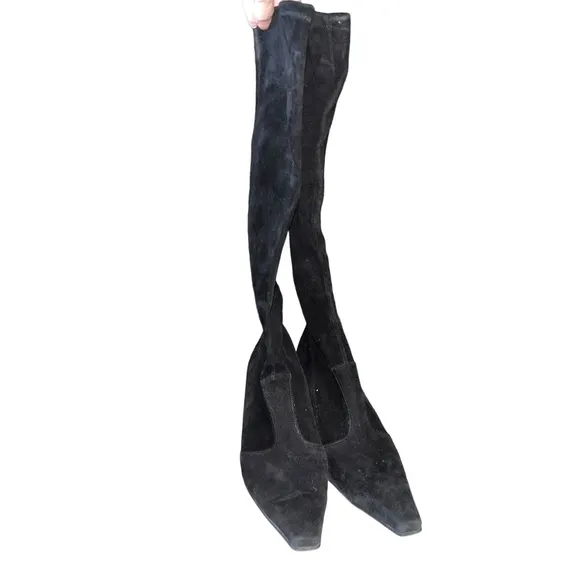 Stuart Weizmann suede sock boots size 6