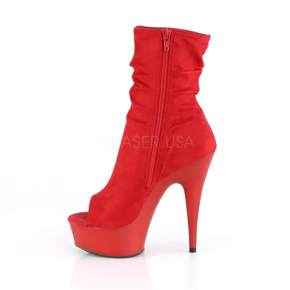 Suede Platform High Heel Ankle Boots