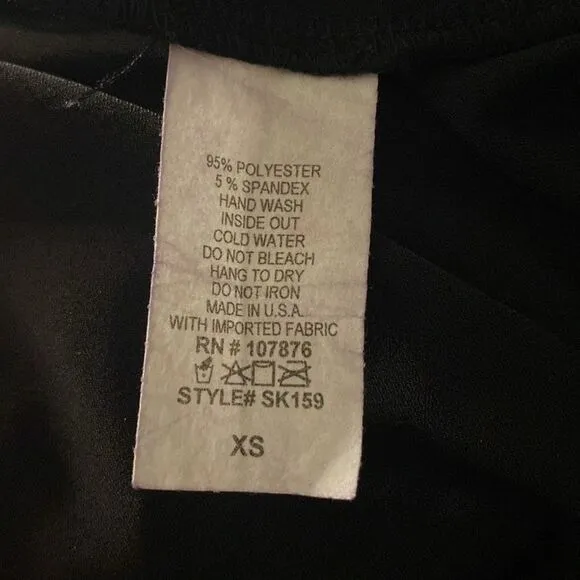 Sun Kim Wm’s Sz XS Black Stretch Jersey Sleeveless A-Line Tunic Lagenlook Dress