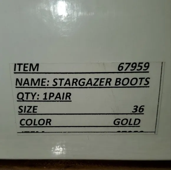 Sundance Stargazer Boots Gold Size 36