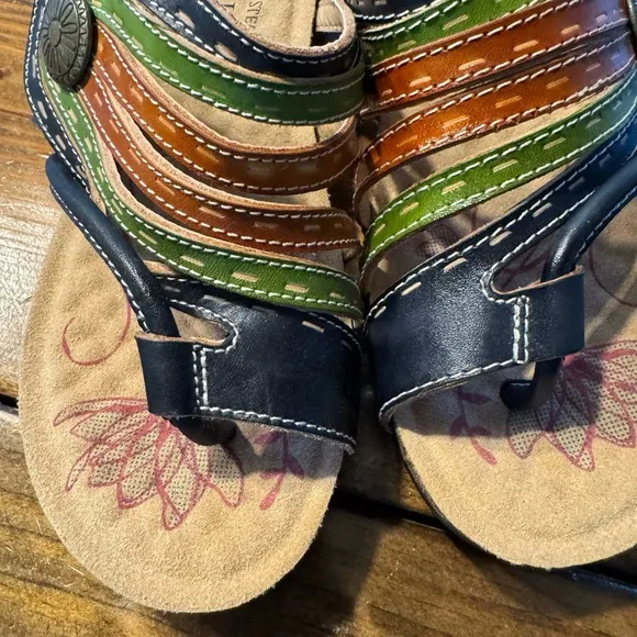 SUPER CUTE! L'ARTISTE sandals platform slides; cork sole NWOT EU Sz 39 (US 8.5)