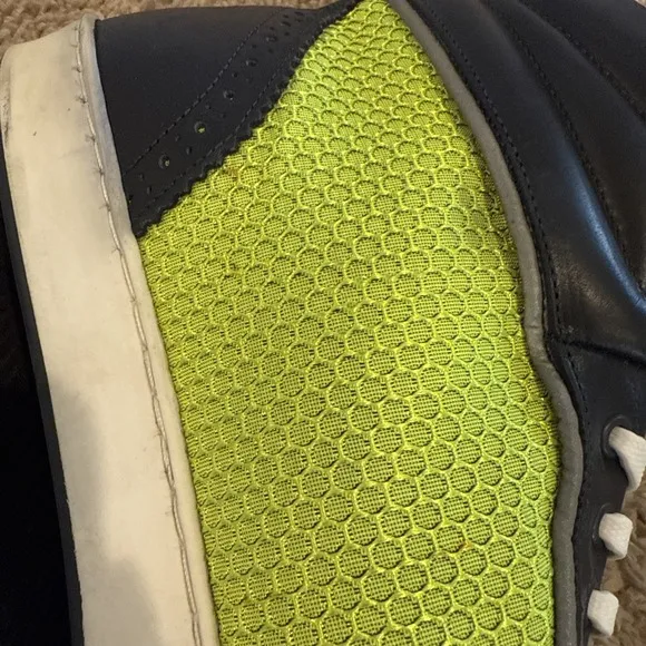Swear London James 2 Hi-Top Size 13 EU 46 Neon Green Wingtip Dress Shoes Boots