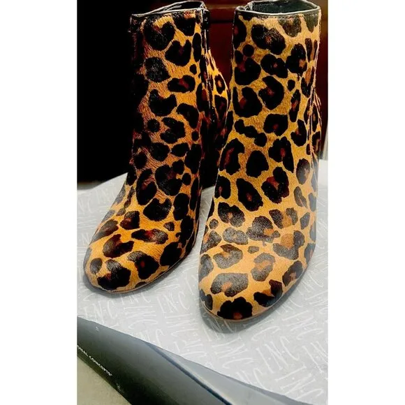 SZ 6M Real Fur, Dyed WPL#8046 New International Concepts Women Ankle Boots