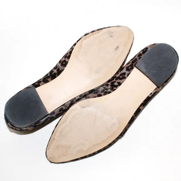 Talbots Leopard Print Ballet Flats in Calf Hair