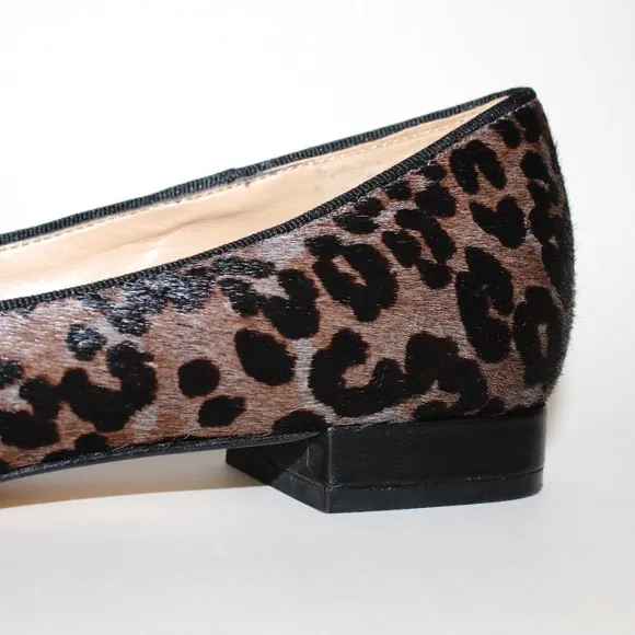 Talbots Leopard Print Ballet Flats in Calf Hair