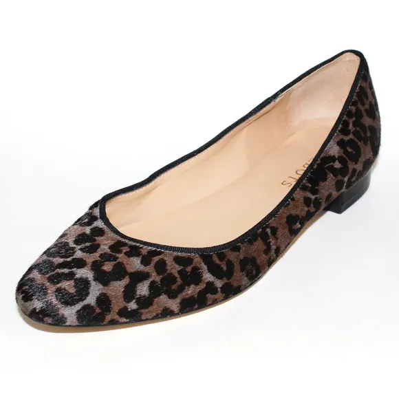 Talbots Leopard Print Ballet Flats in Calf Hair