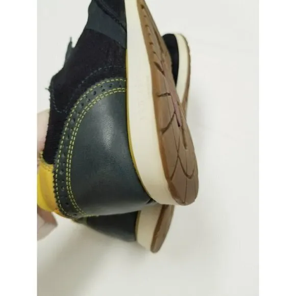 ted baker london Shindl mens Tennis shoes leather blue yellow size 9 lace up