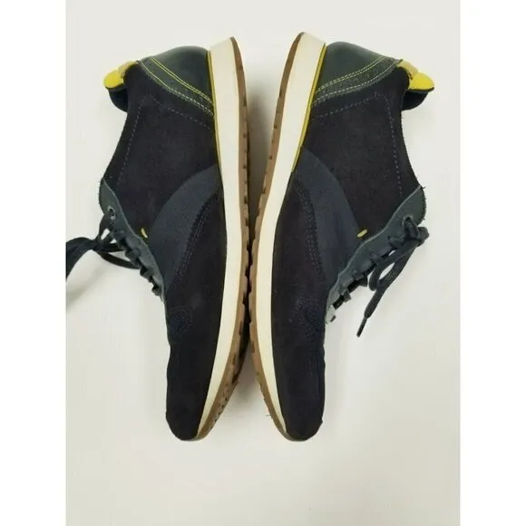 ted baker london Shindl mens Tennis shoes leather blue yellow size 9 lace up