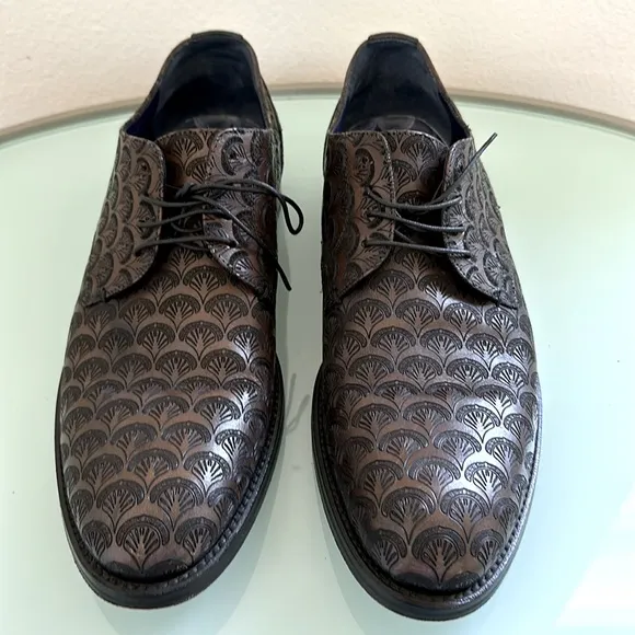 Ted Baker Men’s Brown Leather Lace Up Dress Shoes Size 44 Dust Bags Included